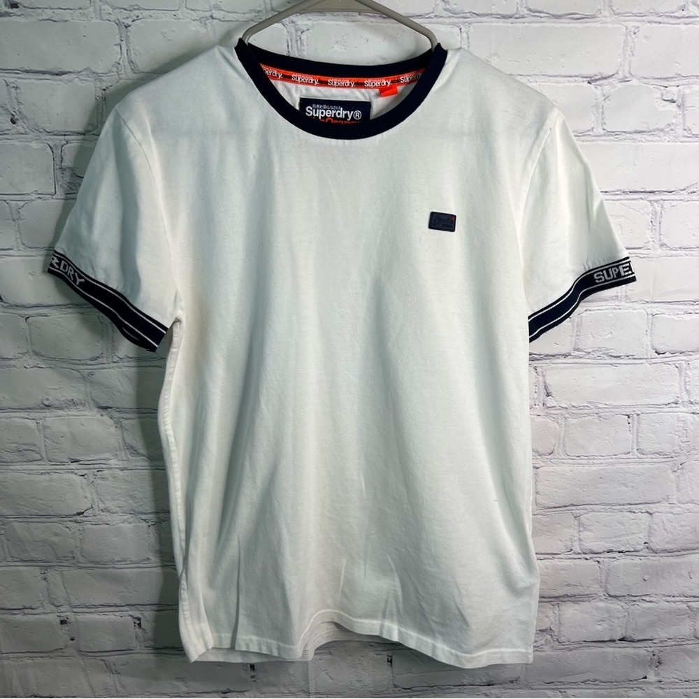 SUPERDRY The Orange Label Tee White Shirt Small